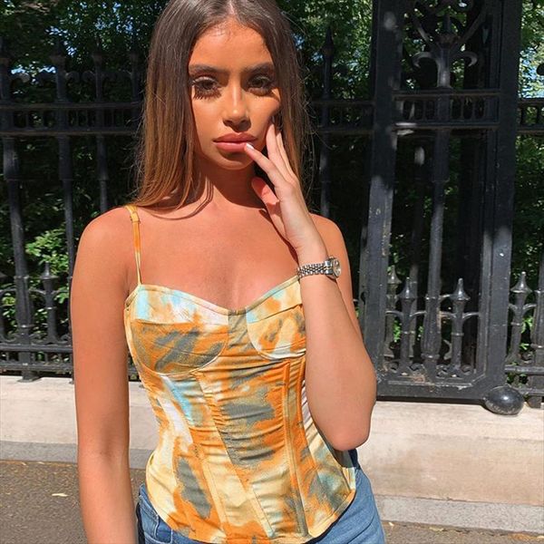 chic fashion tie dye print womens cami straps crop sleeveless cropped feminino bustier vest streetwear, White
chic fashion tie dye print womens cami straps crop sleeveless cropped feminino bustier vest streetwear, White