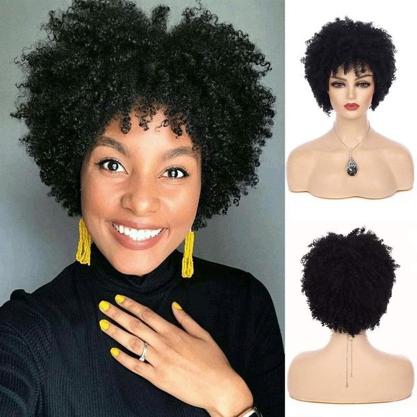 synthetic wigs short afro kinky curly black hair wig for women looks natural and stylish thick soft daily use fashion style
synthetic wigs short afro kinky curly black hair wig for women looks natural and stylish thick soft daily use fashion style