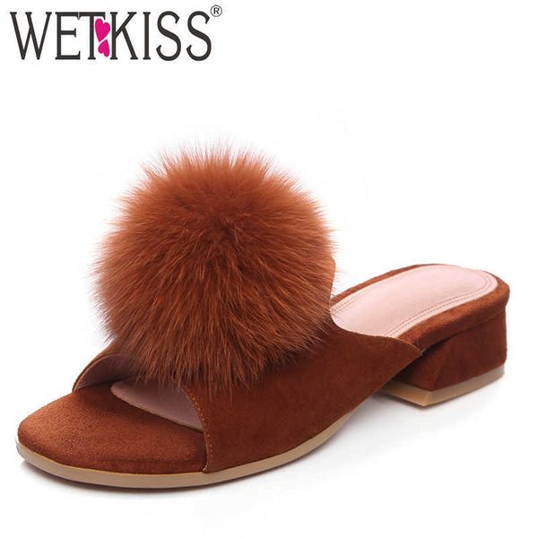 wetkiss fur slippers women open toe footwear kid suede slides shoes woman thick med heels mules shoes woman summer 210630, Black
wetkiss fur slippers women open toe footwear kid suede slides shoes woman thick med heels mules shoes woman summer 210630, Black