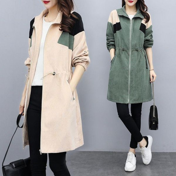 women's jackets korean style corduroy jacket women plus size -5xl patchwork casual loose mid-length windbreaker drawstring zip up unli, Black;brown
women's jackets korean style corduroy jacket women plus size -5xl patchwork casual loose mid-length windbreaker drawstring zip up unli, Black;brown