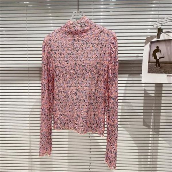 women's floral lace shirt 2021 spring new strass plied sleek mesh all-match basic blouse cs7t, Black
women's floral lace shirt 2021 spring new strass plied sleek mesh all-match basic blouse cs7t, Black