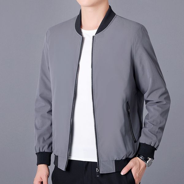 spring autumn new thin baseball stripe collar young and middle-aged business coat father casual men's jacket, Black;brown
spring autumn new thin baseball stripe collar young and middle-aged business coat father casual men's jacket, Black;brown