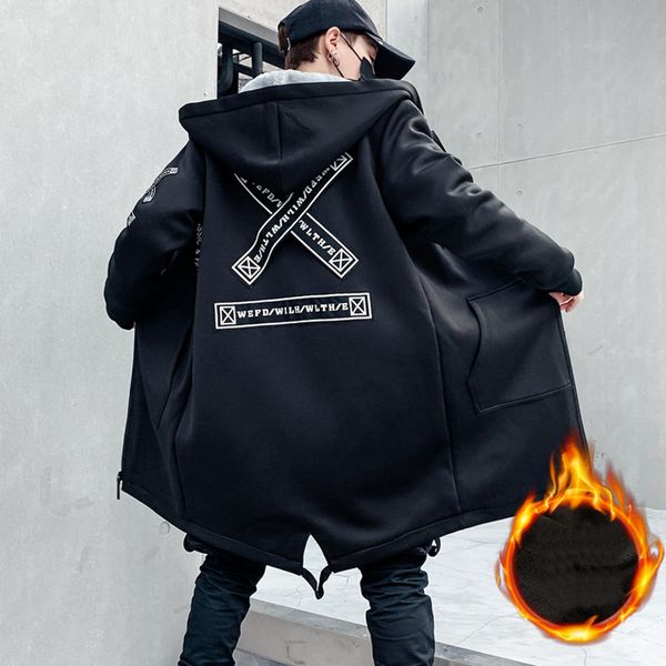 embroidered winter wool men's et and thick hoodie casual 2021 street cloth black fur warm long coat hip hop, Black;brown
embroidered winter wool men's et and thick hoodie casual 2021 street cloth black fur warm long coat hip hop, Black;brown
