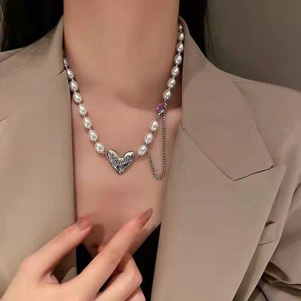 chains 2021 exaggerated pearl necklace metal heart chain pendant choker personality network explosive diamond for women, Silver
chains 2021 exaggerated pearl necklace metal heart chain pendant choker personality network explosive diamond for women, Silver