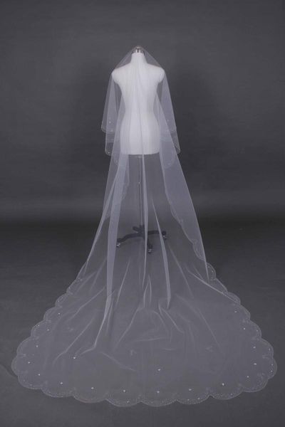 bridal veils 1 floor cathedral bride veil bead embroidered edge a drop wedding, Black
bridal veils 1 floor cathedral bride veil bead embroidered edge a drop wedding, Black
