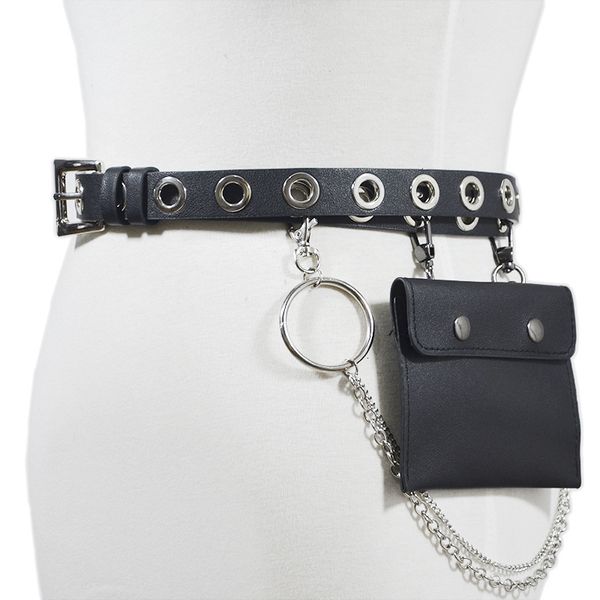 women's portable small waist belt women's personality casual punk mini bag belt, Black;brown
women's portable small waist belt women's personality casual punk mini bag belt, Black;brown