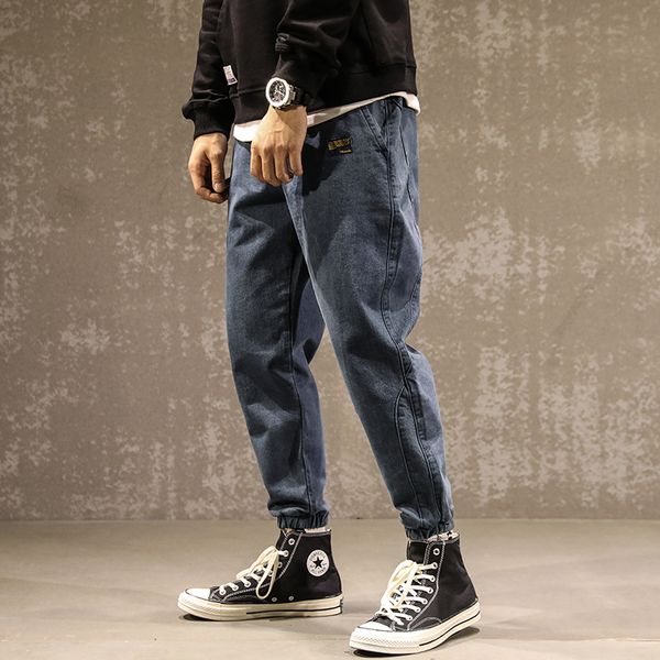 2021 new japanese vintage fashion loose fit spliced designer denim cargo pants harem streetwear hip hop jeans men joggers ani6, Blue
2021 new japanese vintage fashion loose fit spliced designer denim cargo pants harem streetwear hip hop jeans men joggers ani6, Blue
