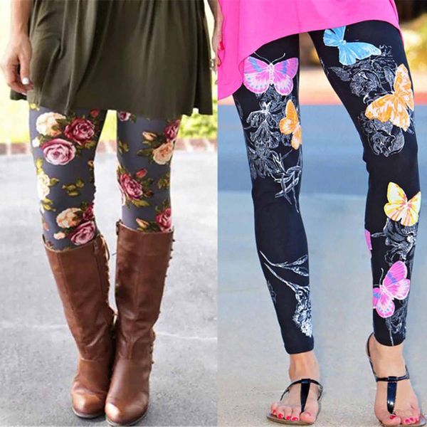 women's leggings women floral printed elastic all-match slim casual long boot pants butterfly print, Black
women's leggings women floral printed elastic all-match slim casual long boot pants butterfly print, Black