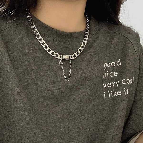 chains european and american style personality chain clavicle ins temperament simple metal necklace cold wind bracelet, Silver
chains european and american style personality chain clavicle ins temperament simple metal necklace cold wind bracelet, Silver