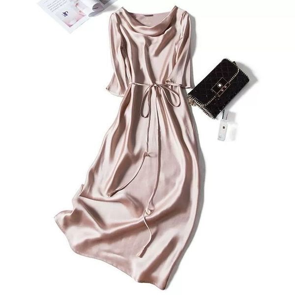 casual dresses champagne swing for women french style midi dress female acetate summer 's formal elegant kct0, Black;gray
casual dresses champagne swing for women french style midi dress female acetate summer 's formal elegant kct0, Black;gray