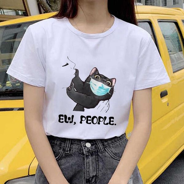 women 2021 ew people funny cats print harajuku femme t-shirt oversized summer women's tshirt kpop aesthetic vintage t shirt, White
women 2021 ew people funny cats print harajuku femme t-shirt oversized summer women's tshirt kpop aesthetic vintage t shirt, White
