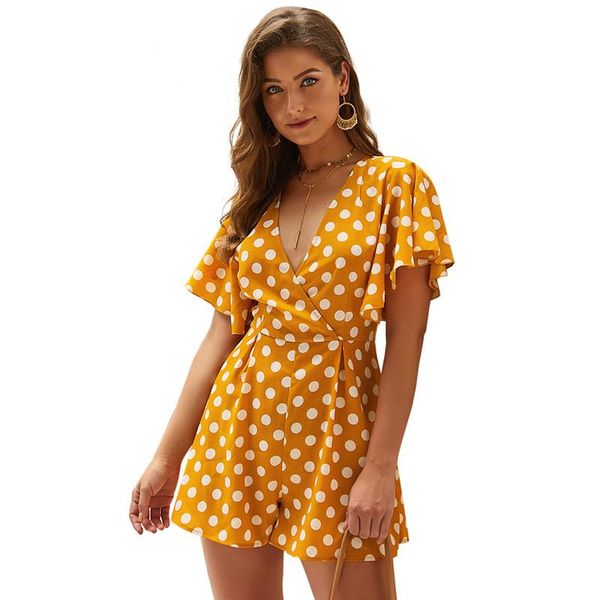 women's jumpsuits & rompers sktsuuc jumpsuit polka dot playsuit v neck summer slim for women 2021 arrival, Black;white
women's jumpsuits & rompers sktsuuc jumpsuit polka dot playsuit v neck summer slim for women 2021 arrival, Black;white