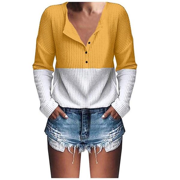 women's blouses & shirts two-color splicing harajuku blouse v-neck button casual long sleeve streetwear shirt blusas chemise femme, White
women's blouses & shirts two-color splicing harajuku blouse v-neck button casual long sleeve streetwear shirt blusas chemise femme, White