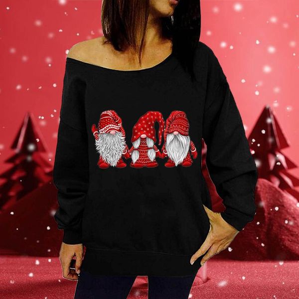 women's t-shirt 4# gnome print t-shirts christmas fashion long sleeve wild elegant loose oversized aesthetic kawaii t shirt, White
women's t-shirt 4# gnome print t-shirts christmas fashion long sleeve wild elegant loose oversized aesthetic kawaii t shirt, White
