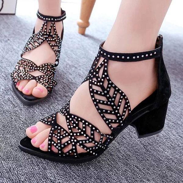 sandals women summer hollow out zipper open toe thick heel sandals casual gladiator shoes platform diamond, Black
sandals women summer hollow out zipper open toe thick heel sandals casual gladiator shoes platform diamond, Black