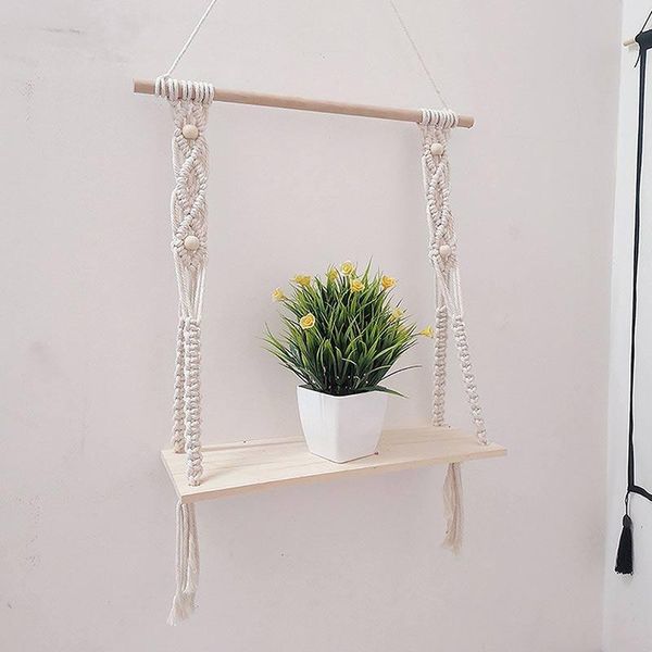 tapestries bohemian macrame hanging rack with wooden shelves hand-woven wall home bedroom ornament decor
tapestries bohemian macrame hanging rack with wooden shelves hand-woven wall home bedroom ornament decor