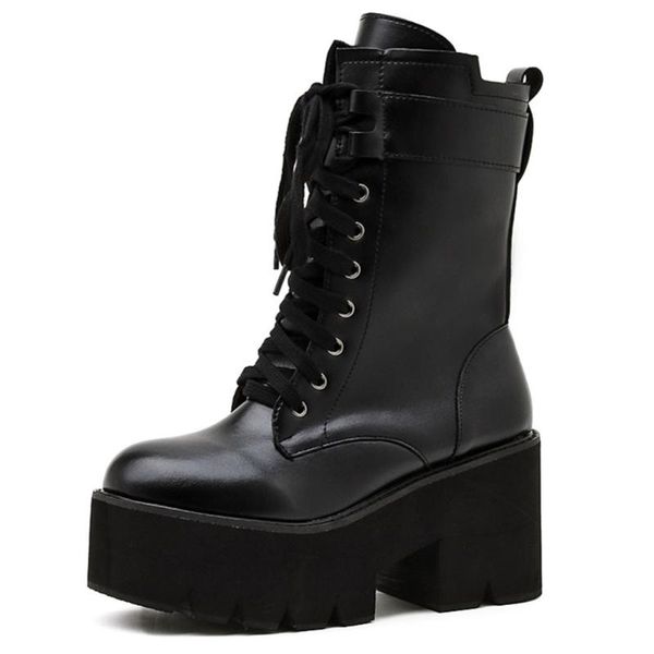 boots gigifox ins fashion gothic style great quality lace up square heels platform motorcycles winter autumn woman shoes, Black
boots gigifox ins fashion gothic style great quality lace up square heels platform motorcycles winter autumn woman shoes, Black