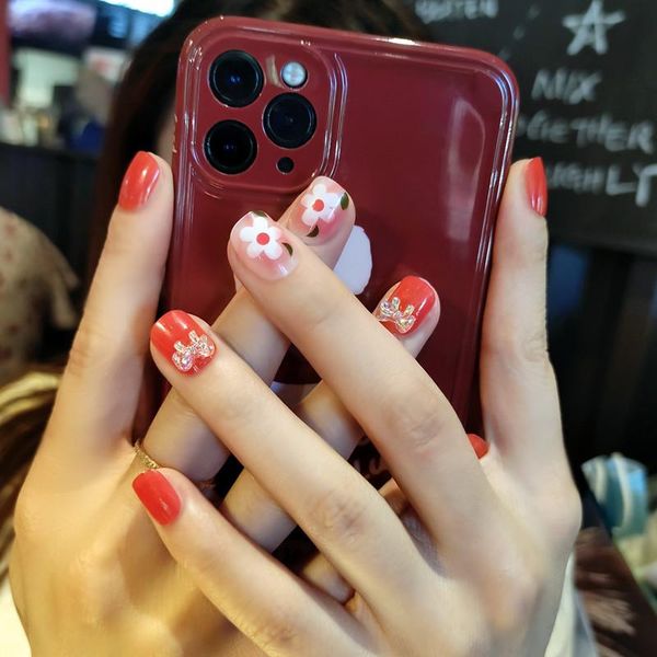 false nails 24pcs flower printed patch with bow glue type short paragraph fashion removable manicure to, Red;gold
false nails 24pcs flower printed patch with bow glue type short paragraph fashion removable manicure to, Red;gold