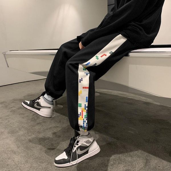 2021 square print sweatpants men's tide brand spring autumn sports pants korean style drawstring trousers casual pants 3xl, Black
2021 square print sweatpants men's tide brand spring autumn sports pants korean style drawstring trousers casual pants 3xl, Black