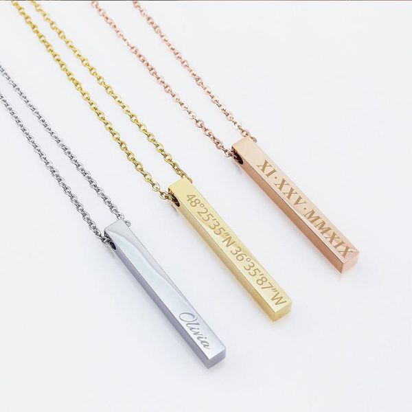 personalized name bar necklace for women custom coordinates pendant necklaces gold chain men jewelry engraved birth date gift
personalized name bar necklace for women custom coordinates pendant necklaces gold chain men jewelry engraved birth date gift