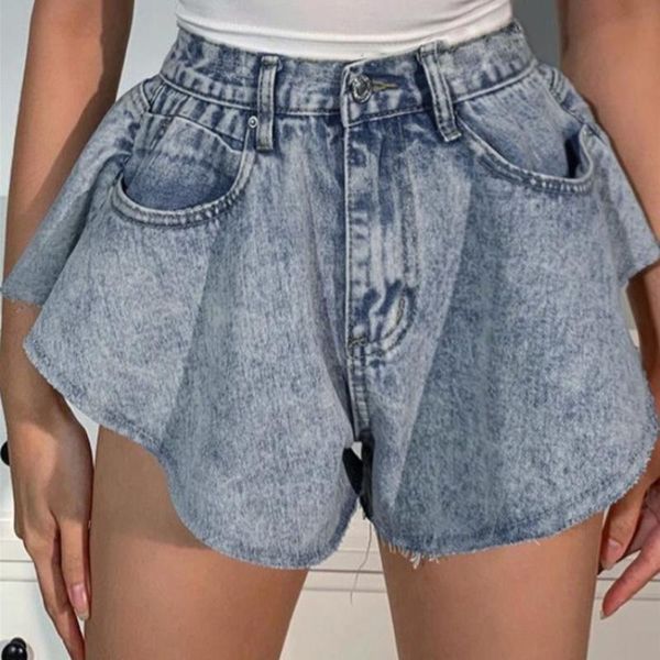 women's shorts 2021 summer fashion chic clothing blue denim washed pockets zippers female bottoms streetwear, White;black
women's shorts 2021 summer fashion chic clothing blue denim washed pockets zippers female bottoms streetwear, White;black