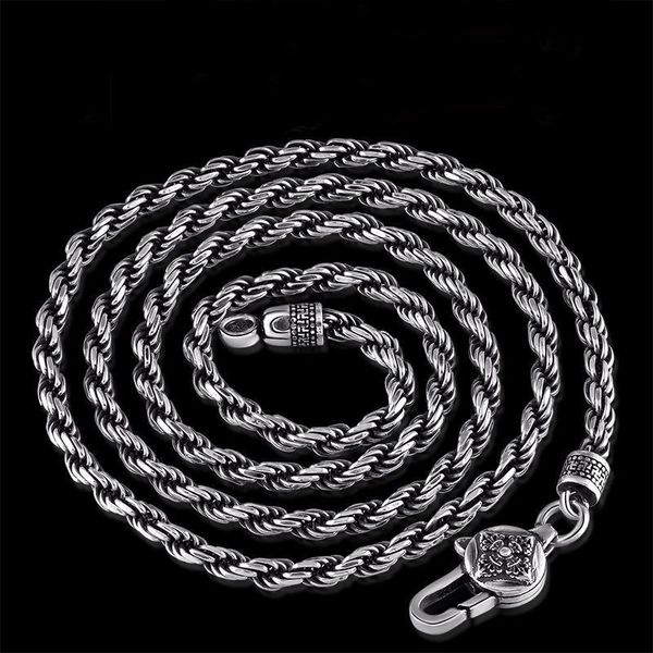 chains men's rope necklace silver personality retro six-character mantra vajra trend jewelry accessories
chains men's rope necklace silver personality retro six-character mantra vajra trend jewelry accessories