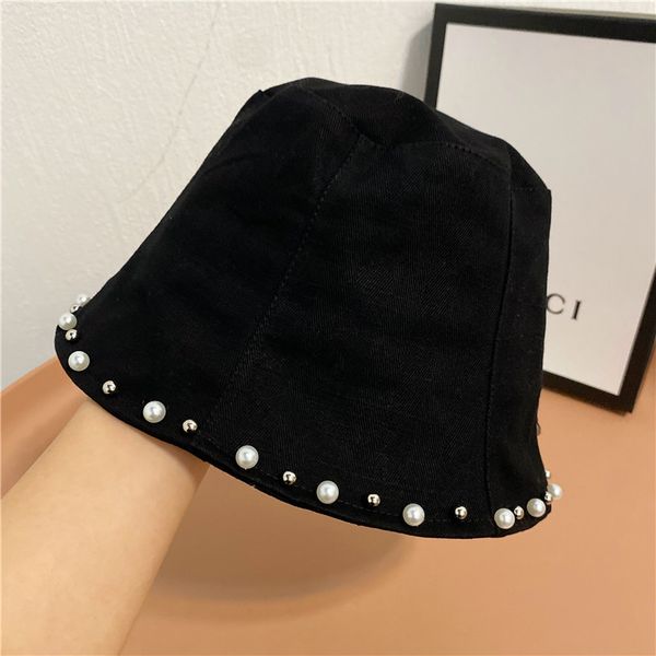 summer foldable pearl edge fisherman's literary bucket hat female sunscreen hat, Yellow
summer foldable pearl edge fisherman's literary bucket hat female sunscreen hat, Yellow