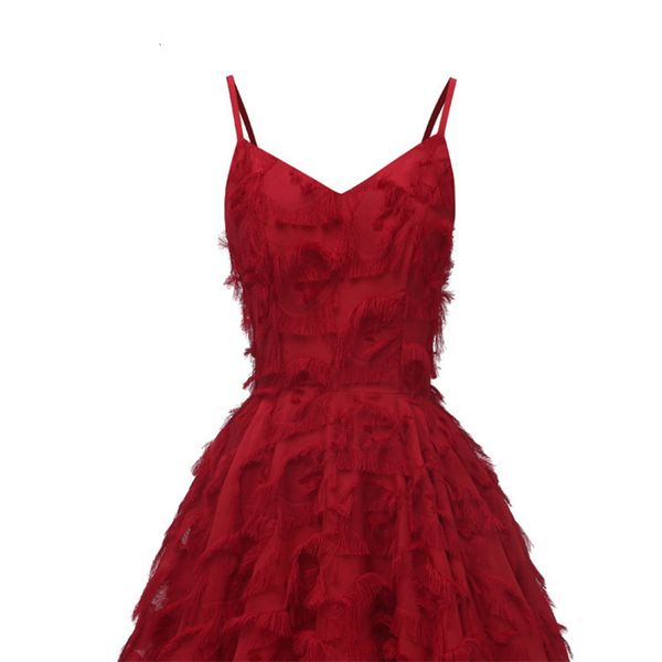 2021 elegant strap evening party women v-neck off the shoulder tassel es ladies red a-line midi mudy, Black;gray
2021 elegant strap evening party women v-neck off the shoulder tassel es ladies red a-line midi mudy, Black;gray