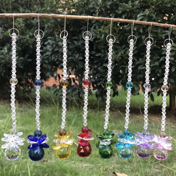 decorative objects & figurines 7pcs chakra glass crystal suncatcher ball prism pendant rainbow maker hanging window decor
decorative objects & figurines 7pcs chakra glass crystal suncatcher ball prism pendant rainbow maker hanging window decor