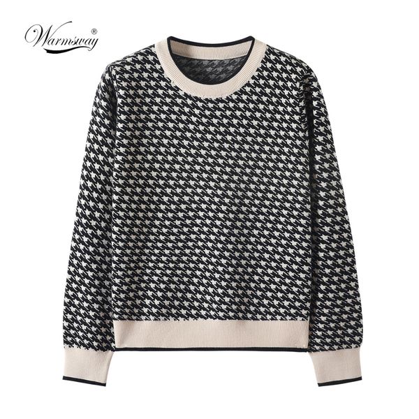 women geometric khaki knitted sweater casual houndstooth lady pullover sweater female autumn winter retro jumper c-272 210218, White;black
women geometric khaki knitted sweater casual houndstooth lady pullover sweater female autumn winter retro jumper c-272 210218, White;black