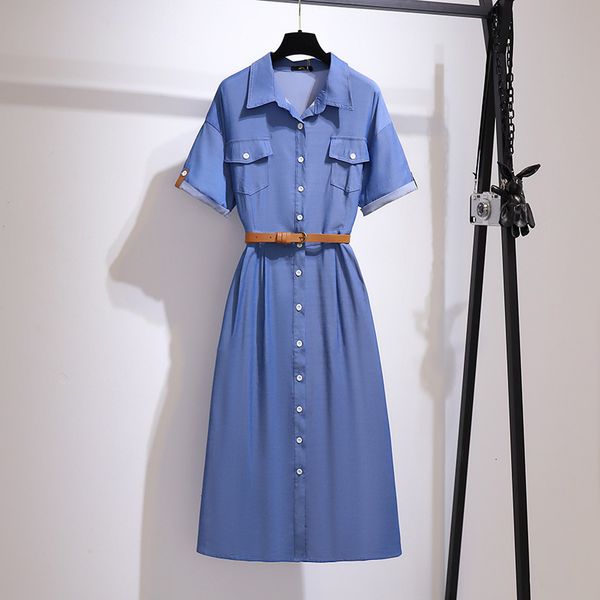 party dresses fat denim tencel temperament close waist show thin platycodon summer large dress women vintage clothes vestidos 255p, White;black
party dresses fat denim tencel temperament close waist show thin platycodon summer large dress women vintage clothes vestidos 255p, White;black