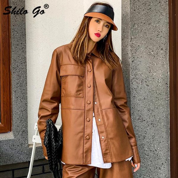 women's leather & faux casual solid jacket women notched neck single breasted sheepskin genuine shirts high street concise outwear fema, Black
women's leather & faux casual solid jacket women notched neck single breasted sheepskin genuine shirts high street concise outwear fema, Black