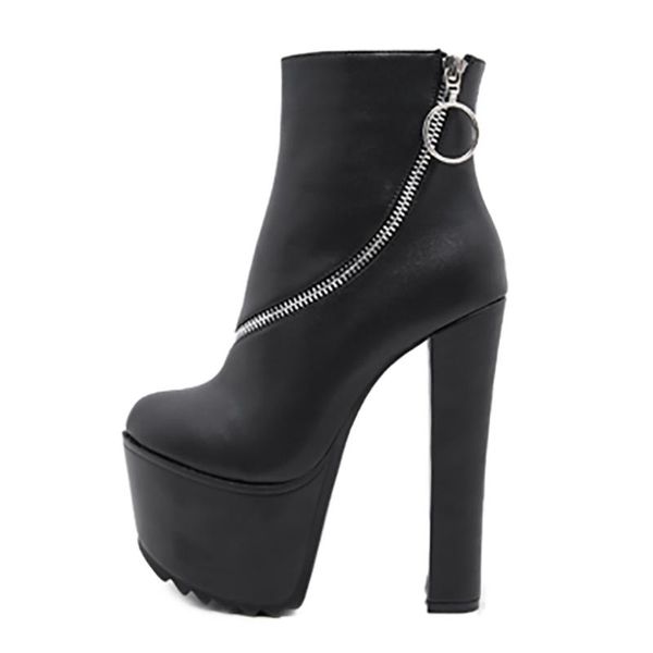 boots winter for woman fashion pointed toe pure color platform zipper clear heels block ankle 34-40, Black
boots winter for woman fashion pointed toe pure color platform zipper clear heels block ankle 34-40, Black