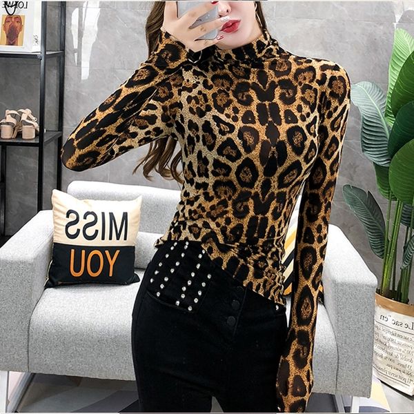 leopard t-shirt women spring turtleneck stretchy slim long sleeve t shirt tee ropa mujer t9d602y 210310, White
leopard t-shirt women spring turtleneck stretchy slim long sleeve t shirt tee ropa mujer t9d602y 210310, White