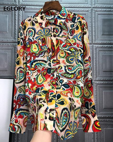 women's blouse 2021 spring summer designer shirt women turn-down collar vintage print long sleeve pure silk shirt, White
women's blouse 2021 spring summer designer shirt women turn-down collar vintage print long sleeve pure silk shirt, White