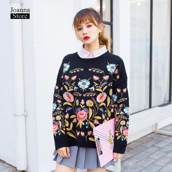 women's sweaters embroidery sweater women black winter womens and blouses knit vintage elegant clothes batwing sleeve ladies harajuku, White;black
women's sweaters embroidery sweater women black winter womens and blouses knit vintage elegant clothes batwing sleeve ladies harajuku, White;black