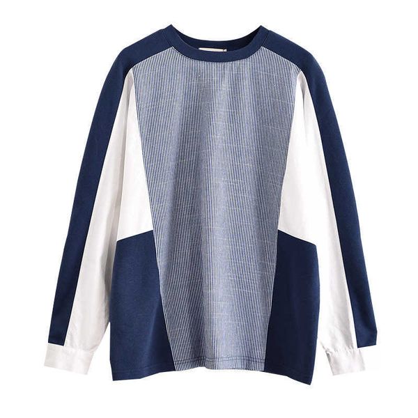 spring o-neck long sleeve tshirts for women casual loose all-match blouses patchwork striped design female 210525, White
spring o-neck long sleeve tshirts for women casual loose all-match blouses patchwork striped design female 210525, White