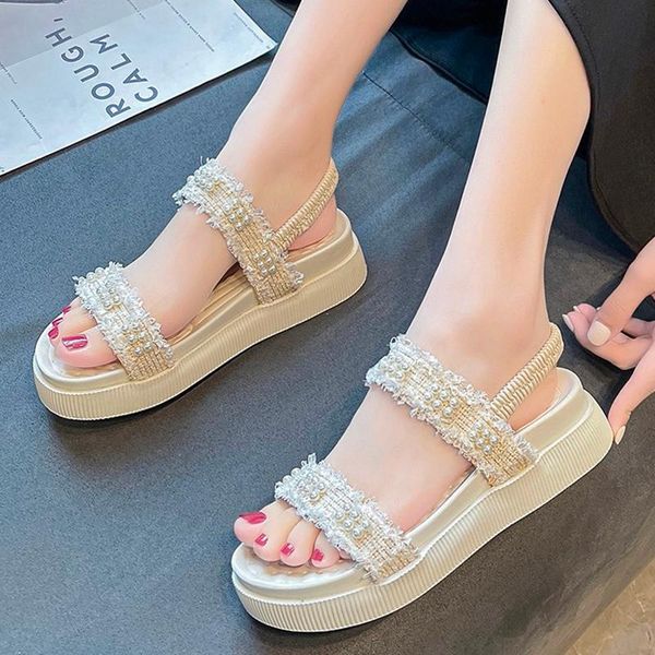 sandals rimocy pearl flock platform women 2021 lightweigth thick bottom sandalias mujer summer comfortable walking shoes, Black
sandals rimocy pearl flock platform women 2021 lightweigth thick bottom sandalias mujer summer comfortable walking shoes, Black