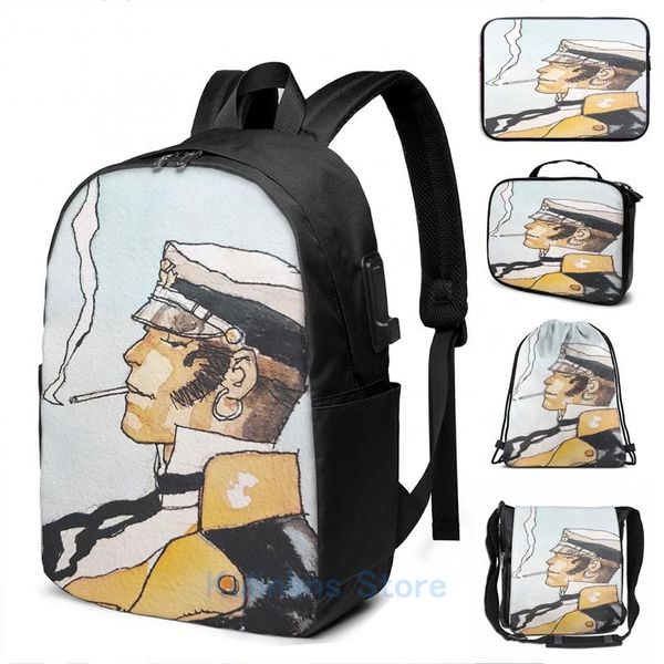 backpack funny graphic print corto maltese smoking usb charge men school bags women bag travel laptop
backpack funny graphic print corto maltese smoking usb charge men school bags women bag travel laptop