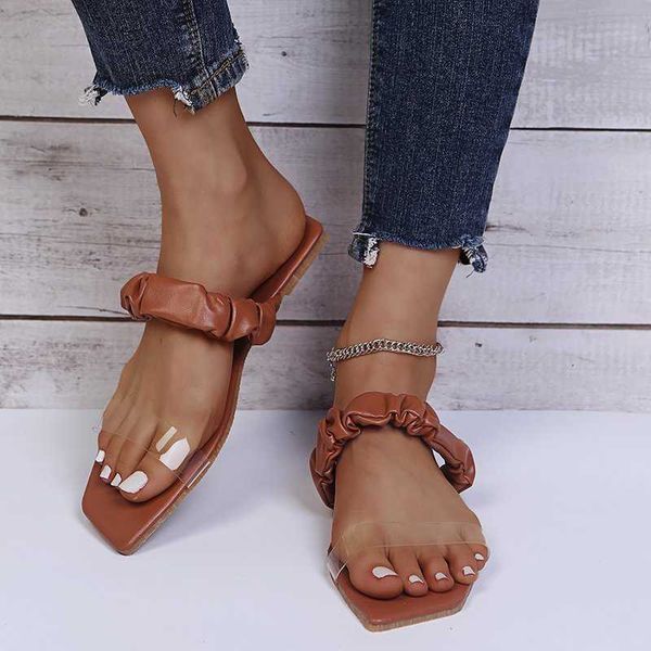 rimocy transparent pvc open toe flat slippers women summer solid color square toes sandals lady plus size beach shoes mujer 210528, Black
rimocy transparent pvc open toe flat slippers women summer solid color square toes sandals lady plus size beach shoes mujer 210528, Black