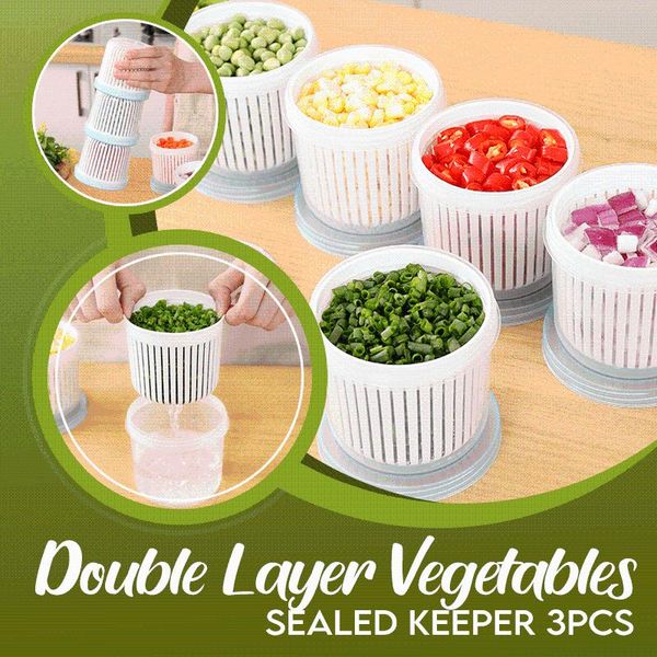 storage bottles & jars 1/3 pcs 2-layer drain basket with lid split joint mini refrigerator box food organizer for ginger garlic onion he
storage bottles & jars 1/3 pcs 2-layer drain basket with lid split joint mini refrigerator box food organizer for ginger garlic onion he