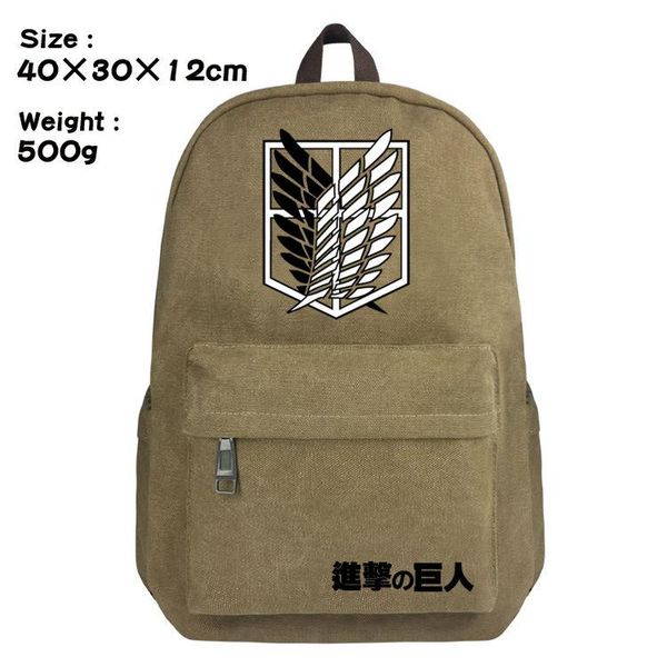 backpack attack on titan 2color canvas backpacks rucksacks cartoon school casual student bags travel knapsack gifts
backpack attack on titan 2color canvas backpacks rucksacks cartoon school casual student bags travel knapsack gifts