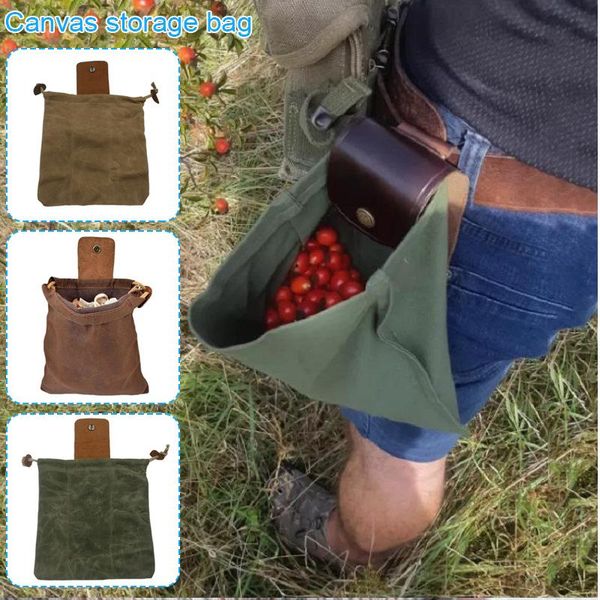 storage bags leather and canvas bushcraft bag garden fruit picking outdoor camping waist hanging tool
storage bags leather and canvas bushcraft bag garden fruit picking outdoor camping waist hanging tool