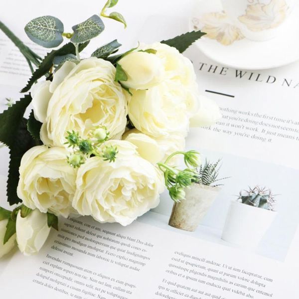 decorative flowers & wreaths korean style handle bunch of artificial peony flower spring decoration party silk rose fake wedding family h6d2
decorative flowers & wreaths korean style handle bunch of artificial peony flower spring decoration party silk rose fake wedding family h6d2