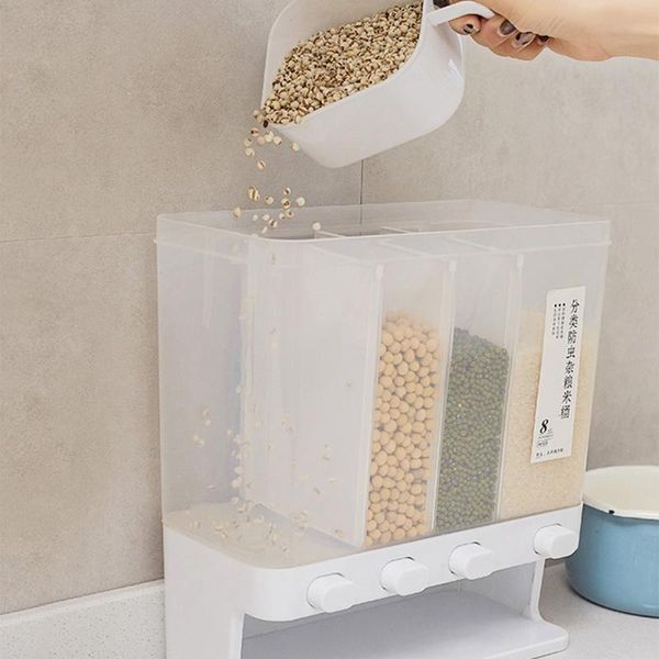 storage bottles & jars grain tank damp-proof rice beans sealed box practical separate dispener for home kitchen organizer supplies 
storage bottles & jars grain tank damp-proof rice beans sealed box practical separate dispener for home kitchen organizer supplies