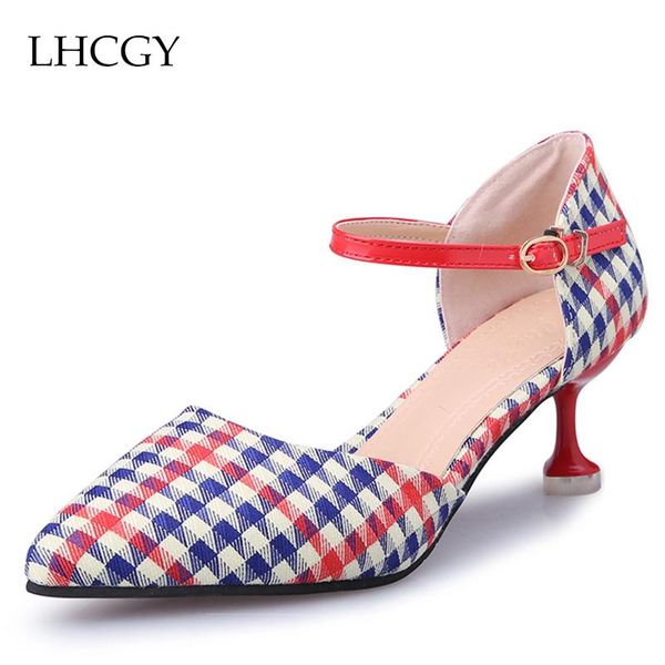 spring summer women buckle strap dress shoes pointed toe plaid pumps woman sandals high heels shoes mujer 6319, Black
spring summer women buckle strap dress shoes pointed toe plaid pumps woman sandals high heels shoes mujer 6319, Black