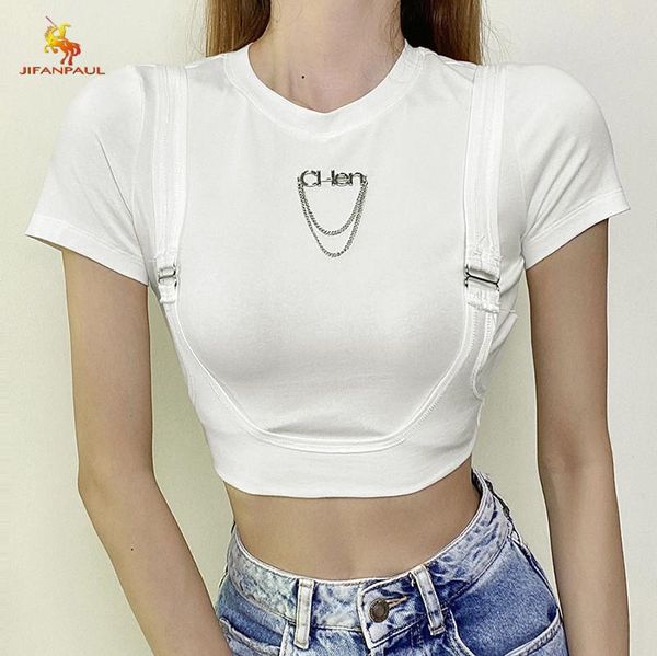 women's t-shirt 2021 harajuku summer solid color round neck short-sleeved street casual aesthetic woman tshirts, White
women's t-shirt 2021 harajuku summer solid color round neck short-sleeved street casual aesthetic woman tshirts, White
