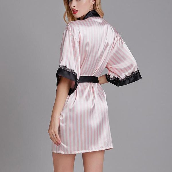 women's sleepwear lingerie women silk stripe robe satin lace-up half sleeves bathrobe night gown 2021 spring homewear, Black;red
women's sleepwear lingerie women silk stripe robe satin lace-up half sleeves bathrobe night gown 2021 spring homewear, Black;red