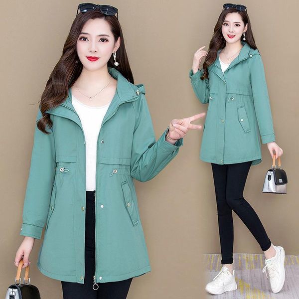 women's trench coats small windbreaker middle and long 2021 spring autumn korean version young mother loose hooded jacket trend, Tan;black
women's trench coats small windbreaker middle and long 2021 spring autumn korean version young mother loose hooded jacket trend, Tan;black