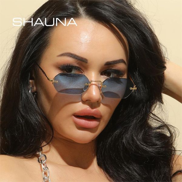 sunglasses shauna retro polygon small rectangle women fashion rimless gradient eyewear shades uv400 men trending sun glasses, White;black
sunglasses shauna retro polygon small rectangle women fashion rimless gradient eyewear shades uv400 men trending sun glasses, White;black